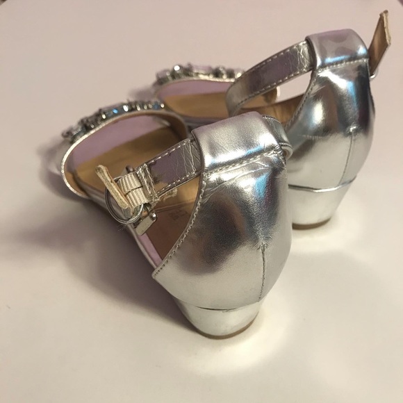 Silver wedge sandal with stones - Picture 2 of 2